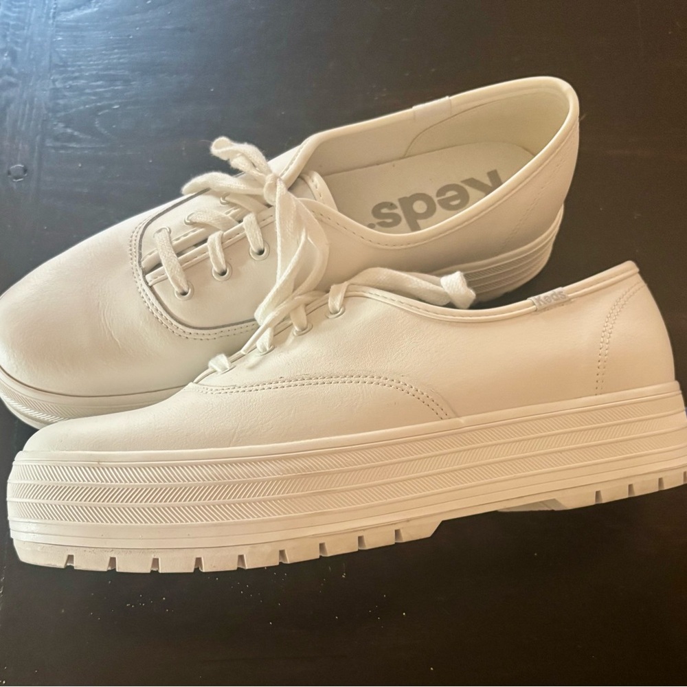 Keds Women's Off-White Lace-Up Sneakers - Picture 2 of 3